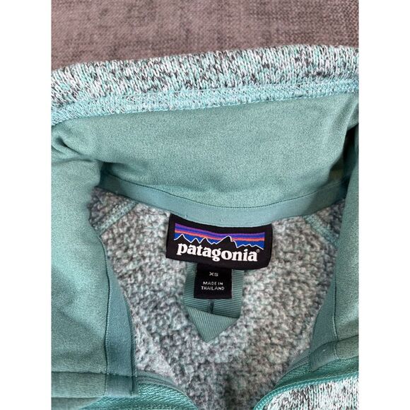 Patagonia Better Sweater Womens (XS) Teal Fleece Quarter 1/4 Zip Pullover Jacket - Picture 6 of 8